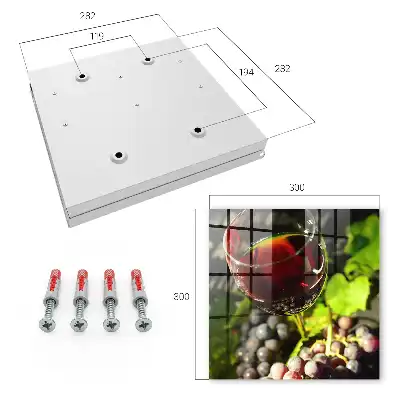 Wall mounted key box Grapes and red wine