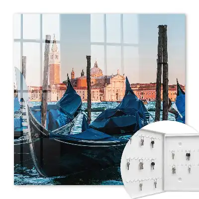 Decorative key box Italian landscape of historic buildings