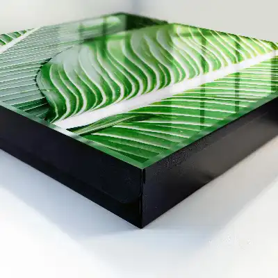 Wall mounted key cabinet The green of nature is expressive in lines