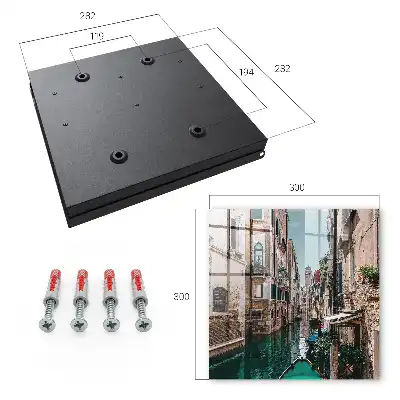 Key box for home Venice canal with historic buildings