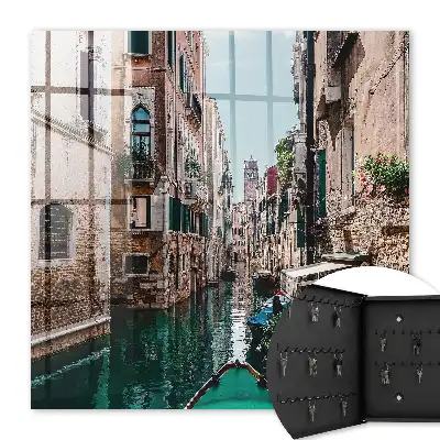 Key box for home Venice canal with historic buildings