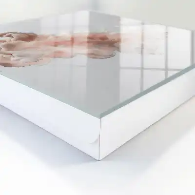 Decorative key box Fluid elegance pink and white shapes