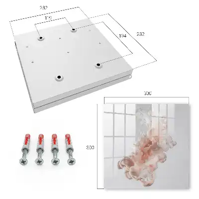 Decorative key box Fluid elegance pink and white shapes