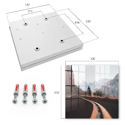 Wall mounted key box Road in the mountains, blue sky