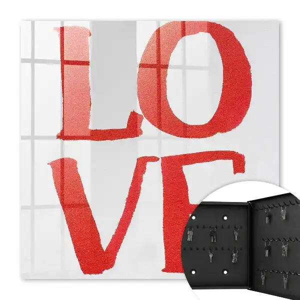 Key box for home Red love with white background