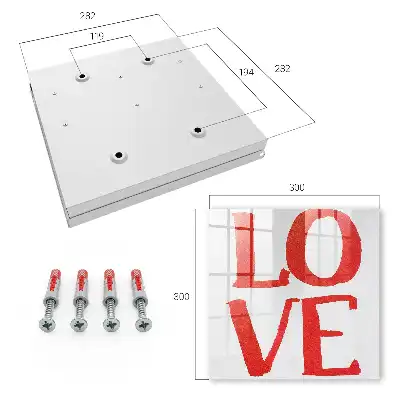 Red Love Key Box with White Background