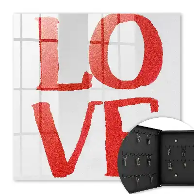 Key box for home Red love with white background