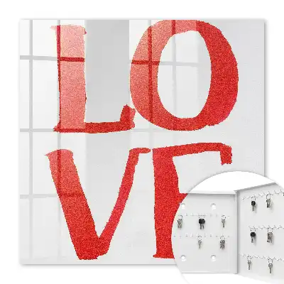 Red Love Key Box with White Background