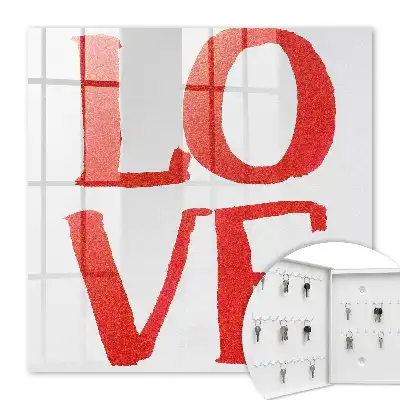 Key box for home Red love with white background