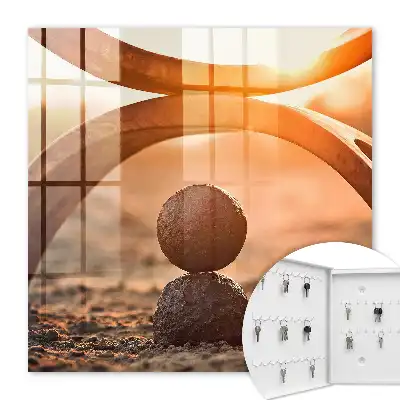 Decorative key box Abstract harmony of nature's geometry