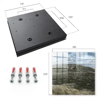 Wall mounted key cabinet Green hills with blue sky