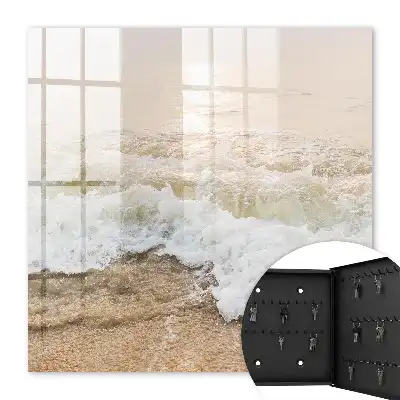 Key cabinet Sea wave with sun rays