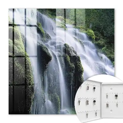 Key box for home Green waterfall surrounding