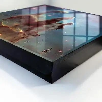Wall mounted key box A cosmic vision full of colors