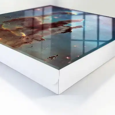 Wall mounted key box A cosmic vision full of colors