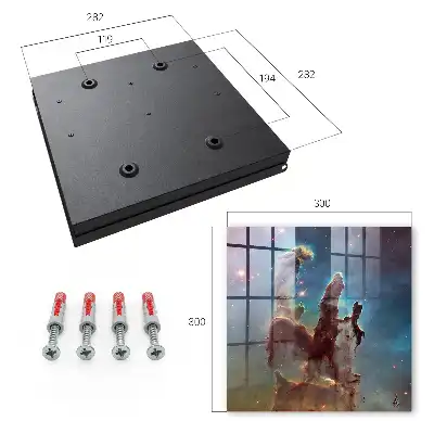 Wall mounted key box A cosmic vision full of colors