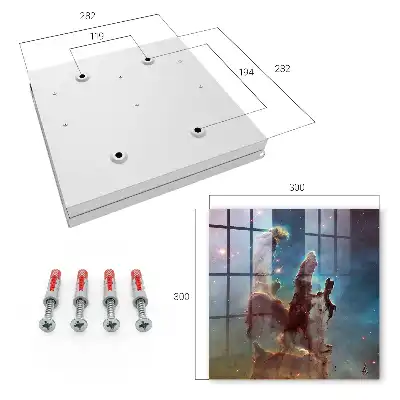 Wall mounted key box A cosmic vision full of colors