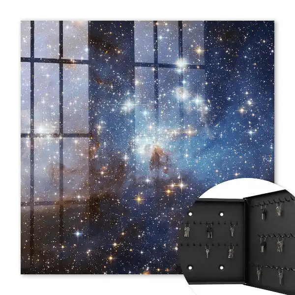 Key box for home Cosmic space with blue fog