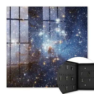 Key box for home Cosmic space with blue fog