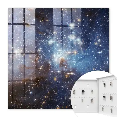 Key box for home Cosmic space with blue fog