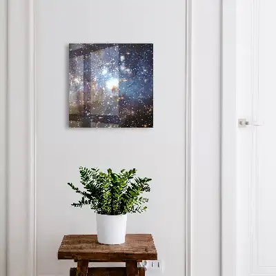 Key box for home Cosmic space with blue fog