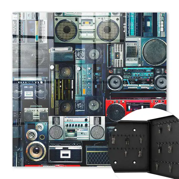 Decorative key box Musical passion with audio devices
