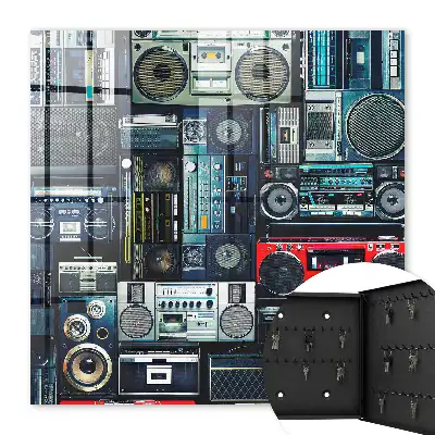 Decorative key box Musical passion with audio devices