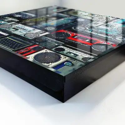 Decorative key box Musical passion with audio devices