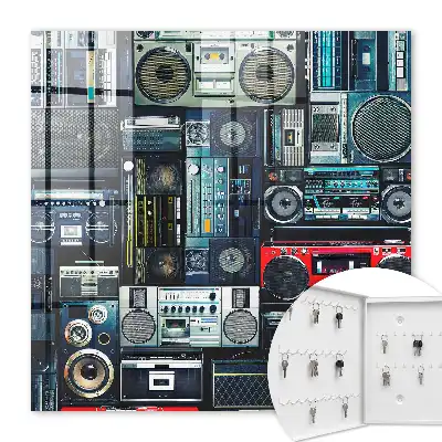 Decorative key box Musical passion with audio devices