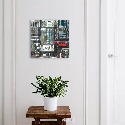Decorative key box Musical passion with audio devices