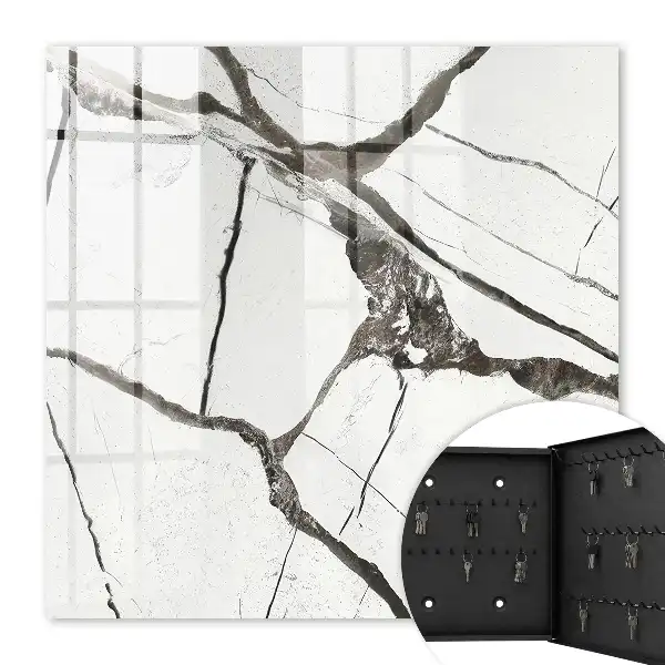 Wall mounted key box Stylish minimalism contrasts of gray