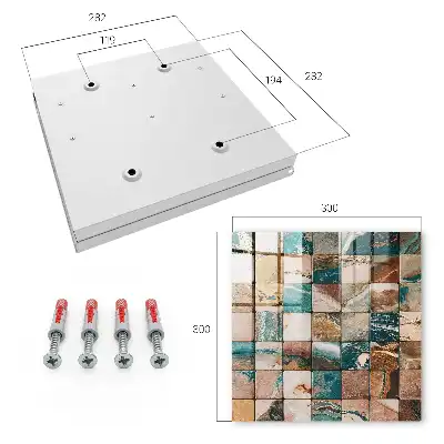 Decorative key box Tonal mosaic turquoise patterns