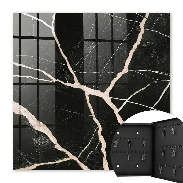 Wall mounted key cabinet Dynamic structure in the dark background