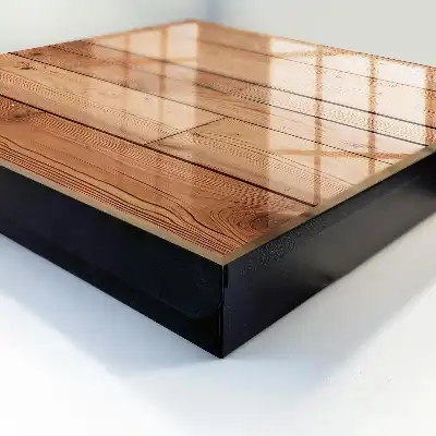 Decorative key box Wooden boards in a warm shade