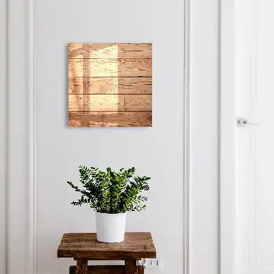 Decorative key box Wooden boards in a warm shade