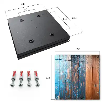 Wall mounted key box Wooden texture with blue paint