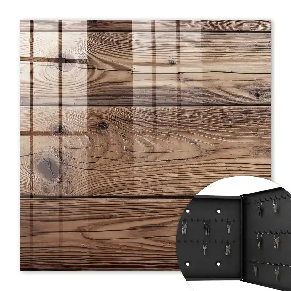 Key box for home Wooden pattern with natural grain