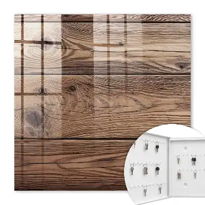 Key box for home Wooden pattern with natural grain