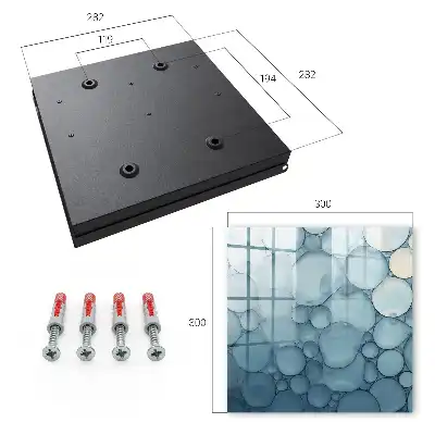 Key cabinet Blue bubbles in shades