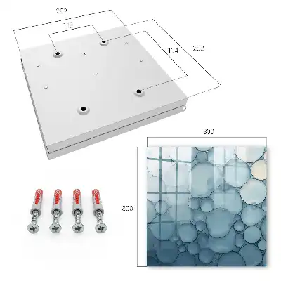 Key cabinet Blue bubbles in shades
