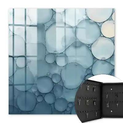 Key cabinet Blue bubbles in shades