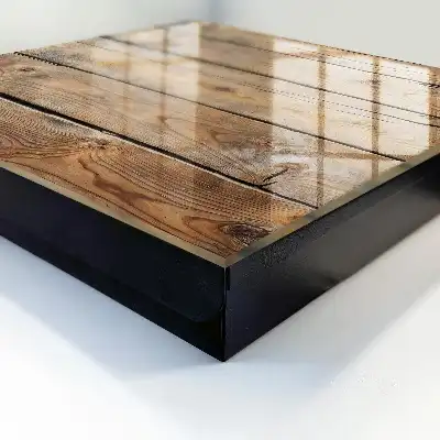 Wall mounted key box Wooden planks grain coziness