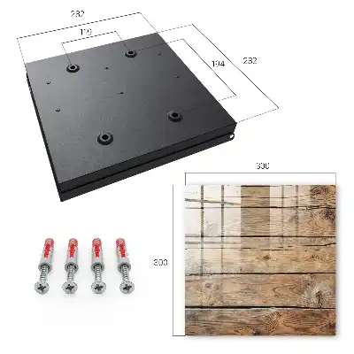 Wall mounted key box Wooden planks grain coziness