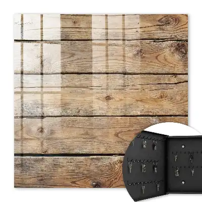 Wall mounted key box Wooden planks grain coziness
