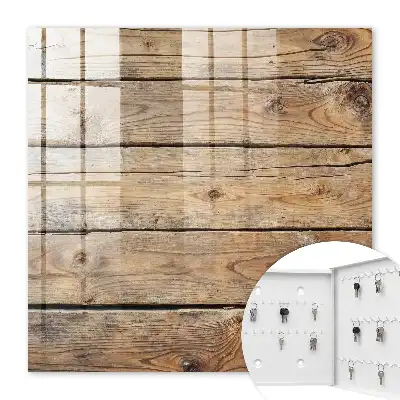 Wall mounted key box Wooden planks grain coziness