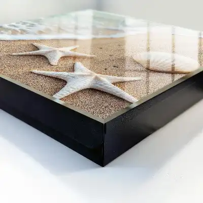 Decorative key box A paradise beach with sea waves