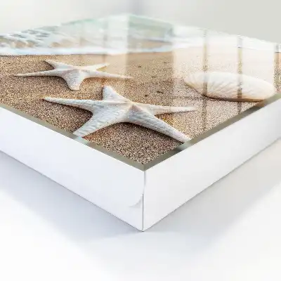 Decorative key box A paradise beach with sea waves