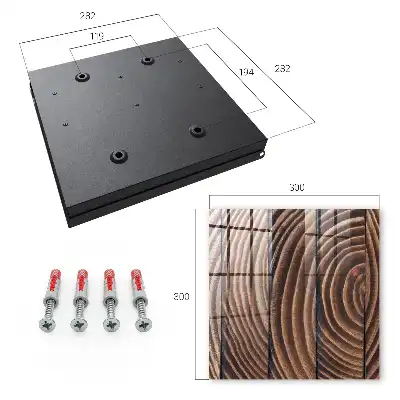 Key cabinet Wooden waves in warm shades