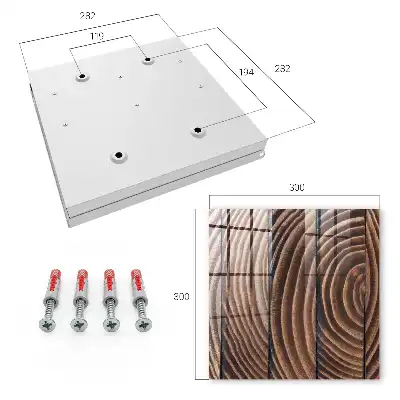 Key cabinet Wooden waves in warm shades