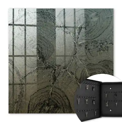 Wall mounted key box Wooden structure in shades of gray